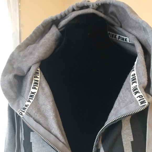 Grey and Black Light PINK hoodie - Picture 3 of 5